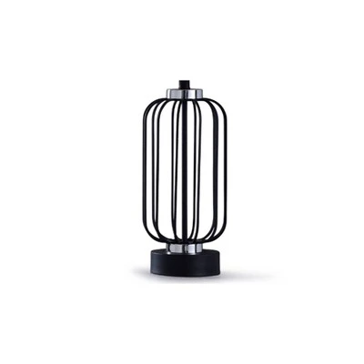 Dayton Caged Wire Table Lamp with Tapered Drum Shade Black - StyleCraft 2 Dayton Caged Wire Table Lamp with Tapered Drum Shade Black - StyleCraft - Image 2