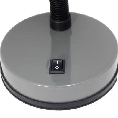Basic Metal Desk Lamp with Flexible Hose Neck - Simple Designs Gray 5 Basic Metal Desk Lamp with Flexible Hose Neck - Simple Designs Gray - Image 5