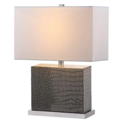 20.5" Delia Faux Alligator Table Lamp Gray (Includes CFL Light Bulb) - Safavieh 6 20.5" Delia Faux Alligator Table Lamp Gray (Includes CFL Light Bulb) - Safavieh -Deals A Radiant Den Store unnamed file 4222