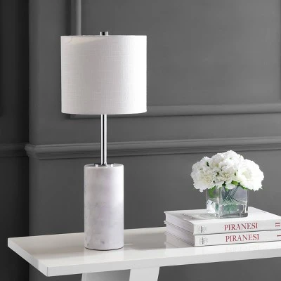 JONATHAN Y 25.5" Marble Aksel Table Lamp (Includes LED Light Bulb) White - JONATHAN Y 1 JONATHAN Y 25.5" Marble Aksel Table Lamp (Includes LED Light Bulb) White - JONATHAN Y