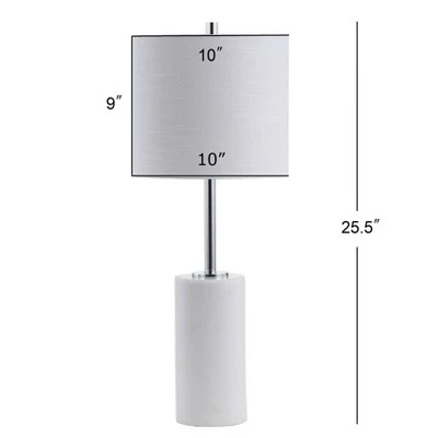 JONATHAN Y 25.5" Marble Aksel Table Lamp (Includes LED Light Bulb) White - JONATHAN Y 2 JONATHAN Y 25.5" Marble Aksel Table Lamp (Includes LED Light Bulb) White - JONATHAN Y - Image 2
