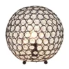10" Elipse Crystal Ball Sequin Table Lamp Restoration Bronze - Elegant Designs