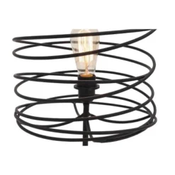 Olivia & May 12" x 21" Industrial Style Round Metal Accent Lamp with Coiled Wire Iron Shade Black - Olivia & May 6 Olivia & May 12" x 21" Industrial Style Round Metal Accent Lamp with Coiled Wire Iron Shade Black - Olivia & May -Deals A Radiant Den Store unnamed file 4264