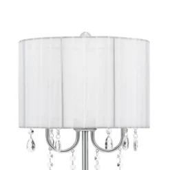 23" Chandelier Table Lamp with Dazzling Clear Beads/Organza Pleated Shade Silver - Cresswell Lighting 6 23" Chandelier Table Lamp with Dazzling Clear Beads/Organza Pleated Shade Silver - Cresswell Lighting -Deals A Radiant Den Store unnamed file 4268