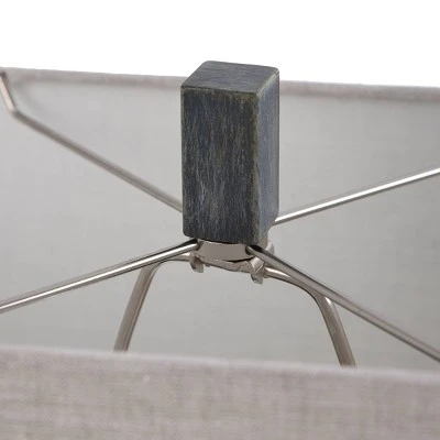 Brampton Open Scroll Design Table Lamp with Rectangle Shade Blue - StyleCraft 4 Brampton Open Scroll Design Table Lamp with Rectangle Shade Blue - StyleCraft - Image 4