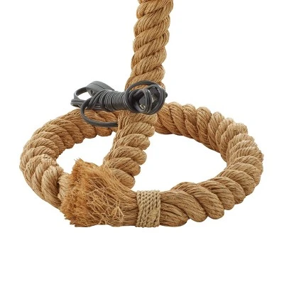 Olivia & May 29" Coastal Abaca Rope and Iron Bent Neck Task Lamp - Olivia & May 8 Olivia & May 29" Coastal Abaca Rope and Iron Bent Neck Task Lamp - Olivia & May - Image 8