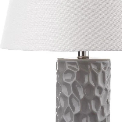 (Set of 2) 23.5" Dixon Table Lamp Gray (Includes CFL Light Bulb) - Safavieh 3 (Set of 2) 23.5" Dixon Table Lamp Gray (Includes CFL Light Bulb) - Safavieh - Image 3