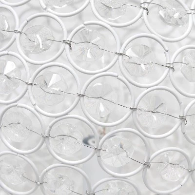 10" Elipse Crystal Ball Sequin Table Lamp White - Elegant Designs 4 10" Elipse Crystal Ball Sequin Table Lamp White - Elegant Designs - Image 4