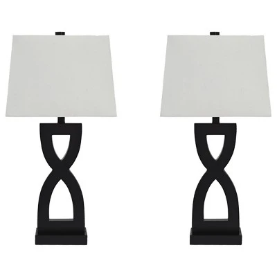 Set of 2 Amasai Table Lamps Black - Signature Design by Ashley 1 Set of 2 Amasai Table Lamps Black - Signature Design by Ashley