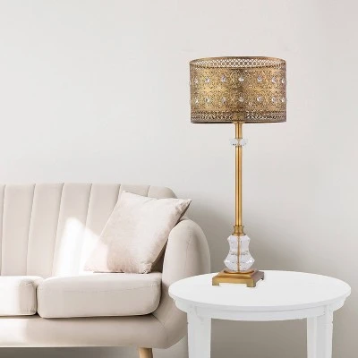 28" 1-Light Bryar Buffet Table Lamp Brass/Crystal - River of Goods 5 28" 1-Light Bryar Buffet Table Lamp Brass/Crystal - River of Goods - Image 5