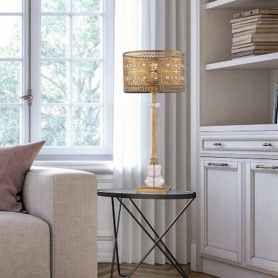 28" 1-Light Bryar Buffet Table Lamp Brass/Crystal - River of Goods 7 28" 1-Light Bryar Buffet Table Lamp Brass/Crystal - River of Goods - Image 7