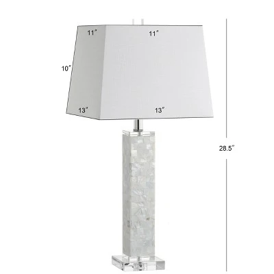 JONATHAN Y 28.5" (Set of 2) Noelle Seashell Table Lamp (Includes LED Light Bulb) White - JONATHAN Y 3 JONATHAN Y 28.5" (Set of 2) Noelle Seashell Table Lamp (Includes LED Light Bulb) White - JONATHAN Y - Image 3