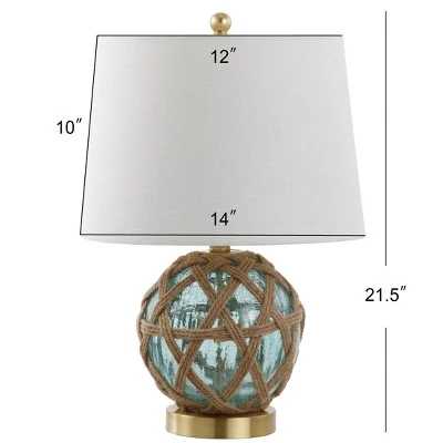 JONATHAN Y 21.5" Glass/Rope Andrews Table Lamp (Includes LED Light Bulb) Blue - JONATHAN Y 3 JONATHAN Y 21.5" Glass/Rope Andrews Table Lamp (Includes LED Light Bulb) Blue - JONATHAN Y - Image 3