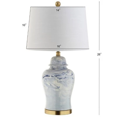 JONATHAN Y 26" Ceramic Wallace Table Lamp (Includes LED Light Bulb) Blue - JONATHAN Y 3 JONATHAN Y 26" Ceramic Wallace Table Lamp (Includes LED Light Bulb) Blue - JONATHAN Y - Image 3