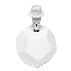 Round Prism Mini Table Lamp with Matching Fabric Shade White - Simple Designs -Deals A Radiant Den Store unnamed file 438