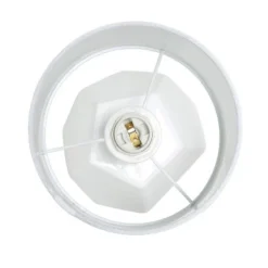 Round Prism Mini Table Lamp with Matching Fabric Shade White - Simple Designs -Deals A Radiant Den Store unnamed file 439