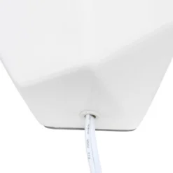 Round Prism Mini Table Lamp with Matching Fabric Shade White - Simple Designs -Deals A Radiant Den Store unnamed file 440