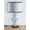 29" Retro Metal Table Lamp with Base Switch Silver - Ore International
