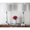 (Set of 2) 31" Colleen Table Lamp White (Includes CFL Light Bulb) - Safavieh