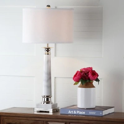 (Set of 2) 31" Colleen Table Lamp White (Includes CFL Light Bulb) - Safavieh 2 (Set of 2) 31" Colleen Table Lamp White (Includes CFL Light Bulb) - Safavieh - Image 2