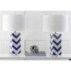 Penelope Table Lamp (Set of 2) - Safavieh Navy
