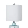 21" Coastal Glass Table Lamp Sea Foam (Includes LED Light Bulb) - Cresswell Lighting