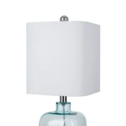 21" Coastal Glass Table Lamp Sea Foam (Includes LED Light Bulb) - Cresswell Lighting