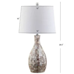 JONATHAN Y 26.5" Verna Seashell Table Lamp (Includes LED Light Bulb) Beige - JONATHAN Y -Deals A Radiant Den Store unnamed file 4449