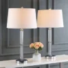 (Set of 2) 28.5" Vendome Crystal Table Lamp Clear (Includes CFL Light Bulb) - Safavieh
