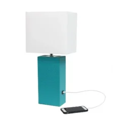 Leather Table Lamp and Fabric Shade Teal - Elegant Designs 9 Leather Table Lamp and Fabric Shade Teal - Elegant Designs -Deals A Radiant Den Store unnamed file 4470