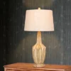 2pk Fluted Genie Bottle Resin Table Lamps Buff Beige - Fangio Lighting
