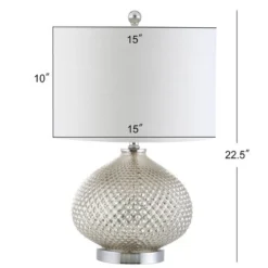 JONATHAN Y 22.5" Glass Ames Table Lamp (Includes LED Light Bulb) Silver - JONATHAN Y -Deals A Radiant Den Store unnamed file 4489