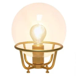 Old World Globe Glass Table Lamp Black/Gray - Lalia Home