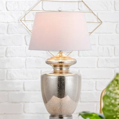 JONATHAN Y 31" Glass Hughes Table Lamp (Includes LED Light Bulb) Silver - JONATHAN Y 4 JONATHAN Y 31" Glass Hughes Table Lamp (Includes LED Light Bulb) Silver - JONATHAN Y - Image 4