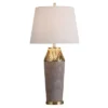 Ceramic Column with Slotted Top Table Lamp Gray - StyleCraft