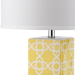 (Set of 2) 27" Quatrefoil Table Lamp Yellow (Includes CFL Light Bulb) - Safavieh 5 (Set of 2) 27" Quatrefoil Table Lamp Yellow (Includes CFL Light Bulb) - Safavieh -Deals A Radiant Den Store unnamed file 4545