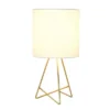 Down To The Wire Table Lamp with Fabric Shade Gold - Simple Designs