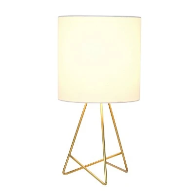Down To The Wire Table Lamp with Fabric Shade Gold - Simple Designs 1 Down To The Wire Table Lamp with Fabric Shade Gold - Simple Designs