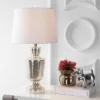 JONATHAN Y 26.5" Glass Olivia Table Lamp (Includes LED Light Bulb) Silver - JONATHAN Y