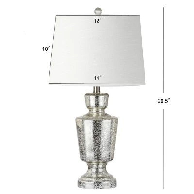 JONATHAN Y 26.5" Glass Olivia Table Lamp (Includes LED Light Bulb) Silver - JONATHAN Y 3 JONATHAN Y 26.5" Glass Olivia Table Lamp (Includes LED Light Bulb) Silver - JONATHAN Y - Image 3