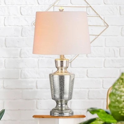 JONATHAN Y 26.5" Glass Olivia Table Lamp (Includes LED Light Bulb) Silver - JONATHAN Y 4 JONATHAN Y 26.5" Glass Olivia Table Lamp (Includes LED Light Bulb) Silver - JONATHAN Y - Image 4