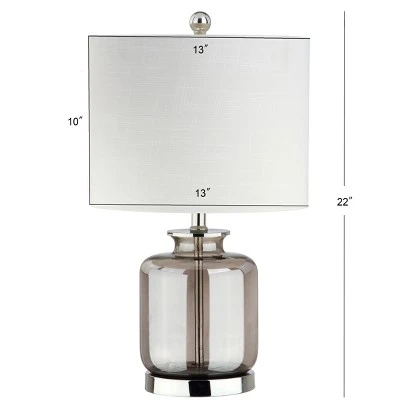 JONATHAN Y 22" Glass Marsh Table Lamp (Includes LED Light Bulb) Gray - JONATHAN Y 3 JONATHAN Y 22" Glass Marsh Table Lamp (Includes LED Light Bulb) Gray - JONATHAN Y - Image 3