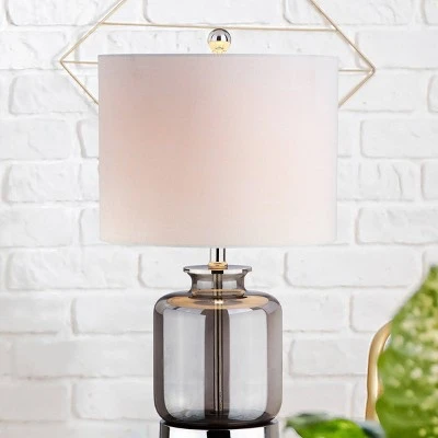 JONATHAN Y 22" Glass Marsh Table Lamp (Includes LED Light Bulb) Gray - JONATHAN Y 4 JONATHAN Y 22" Glass Marsh Table Lamp (Includes LED Light Bulb) Gray - JONATHAN Y - Image 4
