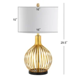 JONATHAN Y 29.5" Metal Baird Table Lamp (Includes LED Light Bulb) Gold - JONATHAN Y -Deals A Radiant Den Store unnamed file 4638