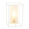 Large Framed Table Lamp with Cylinder Glass Shade White - Lalia Home