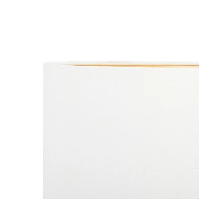 14" x 25" Contemporary Large Cylinder Metal and Glass Table Lamp Gold/White - CosmoLiving by Cosmopolitan 5 14" x 25" Contemporary Large Cylinder Metal and Glass Table Lamp Gold/White - CosmoLiving by Cosmopolitan - Image 5