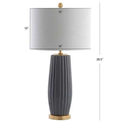 JONATHAN Y 28.5" Ceramic Roman Table Lamp (Includes LED Light Bulb) Gray - JONATHAN Y 3 JONATHAN Y 28.5" Ceramic Roman Table Lamp (Includes LED Light Bulb) Gray - JONATHAN Y - Image 3