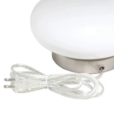 Glass Dollop Table Lamp with Fabric Shade White - Lalia Home 5 Glass Dollop Table Lamp with Fabric Shade White - Lalia Home - Image 5