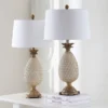 Set of 2 Briar Table Lamp (Includes LED Light Bulb) Antique Cream/Brown - Safavieh