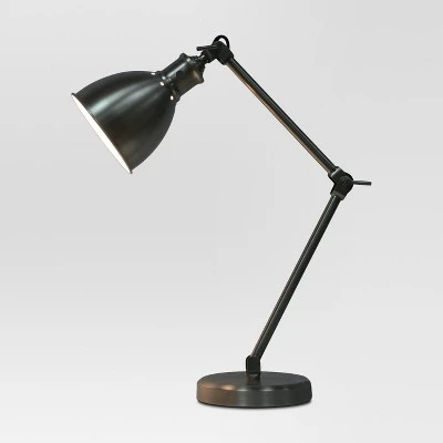 Industrial Desk Desk Lamp Pewter (Includes LED Light Bulb) - Threshold™ 1 Industrial Desk Desk Lamp Pewter (Includes LED Light Bulb) - Threshold™